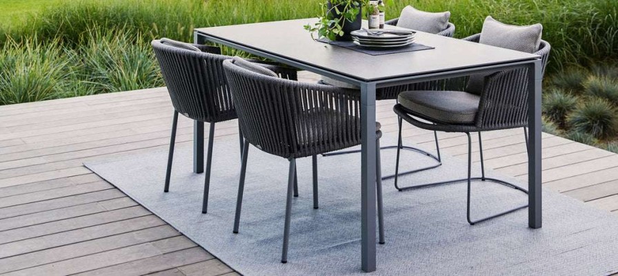 Modern Outdoor * | Cane-Line Pure 59.1 Aluminum Rectangular Dining Table