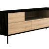 Modern Living * | Ethnicraft Modern Living Blackbird Oak Tv Cupboard