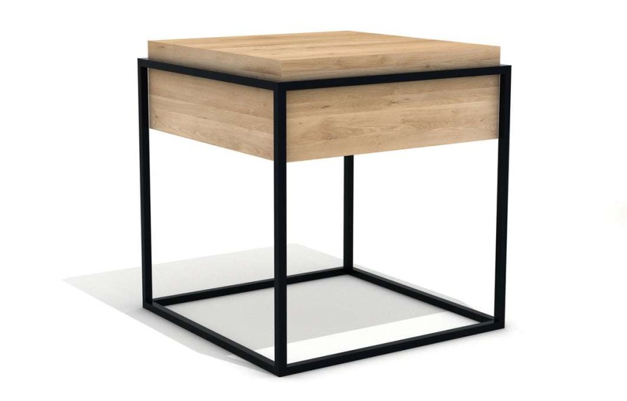 Modern Living * | Ethnicraft Accent Tables Monolit Oak Small Side Table