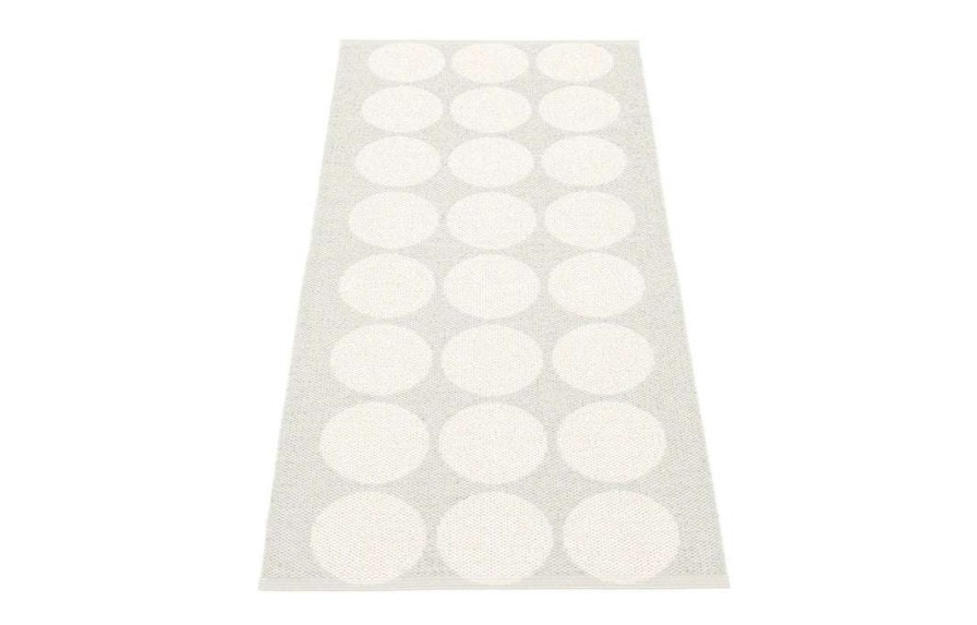 Modern Outdoor * | Pappelina Hugo Metallic White & Fossil Grey Runner Rug Rugs