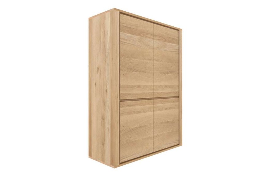 Modern Dining * | Ethnicraft Modern Dining Shadow Oak Storage Cupboard