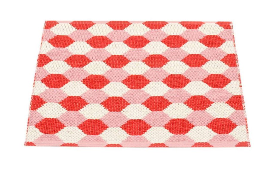 Modern Outdoor * | Pappelina Dana Coral Red & Piglet & Vanilla Runner Rug