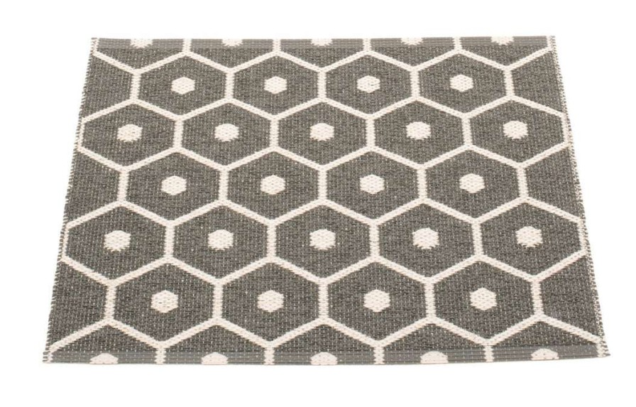 Modern Outdoor * | Pappelina Honey Charcoal & Vanilla Runner Rug Rugs