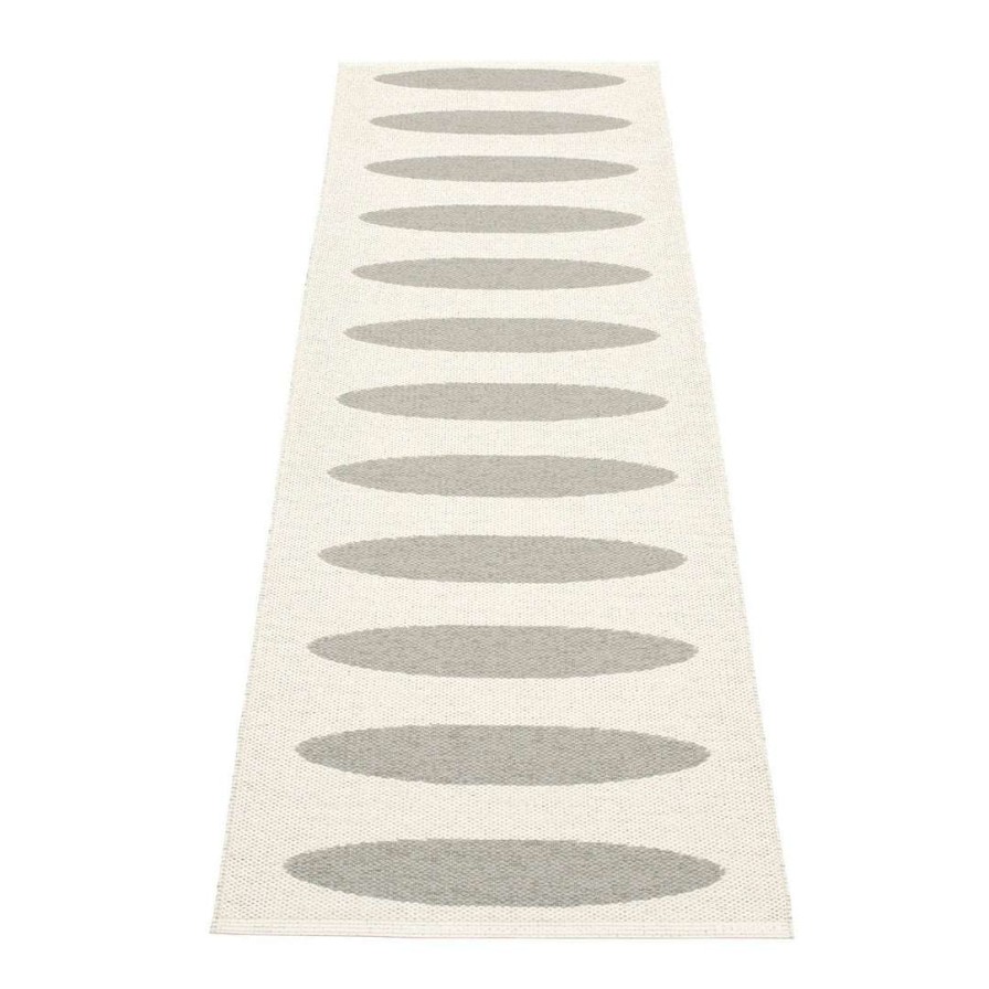 Modern Outdoor * | Pappelina Ella Warm Grey & Vanilla Runner Rug