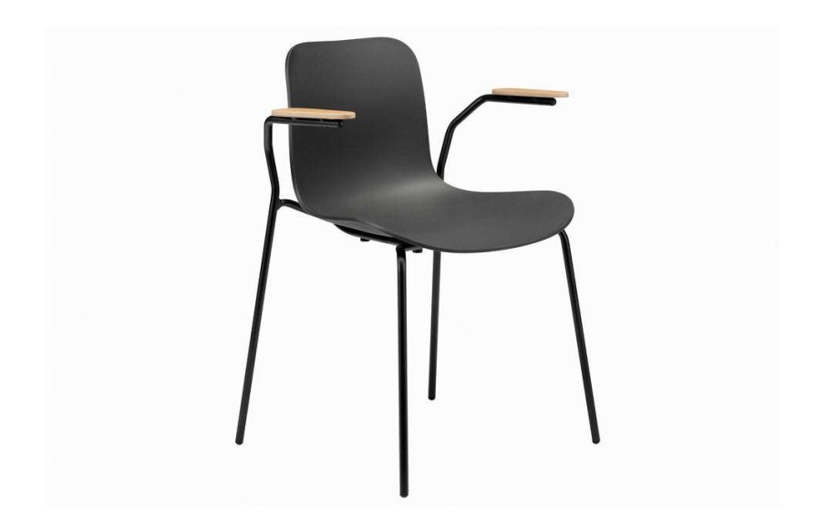 Modern Dining * | Norr11 Modern Dining Langue Stack Armrest Steel Dining Chair