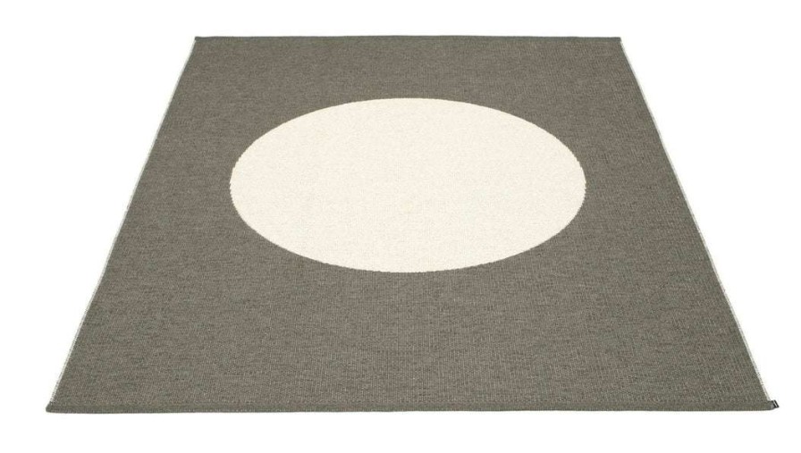 Modern Outdoor * | Pappelina Rugs Vera One Charcoal & Vanilla Rug