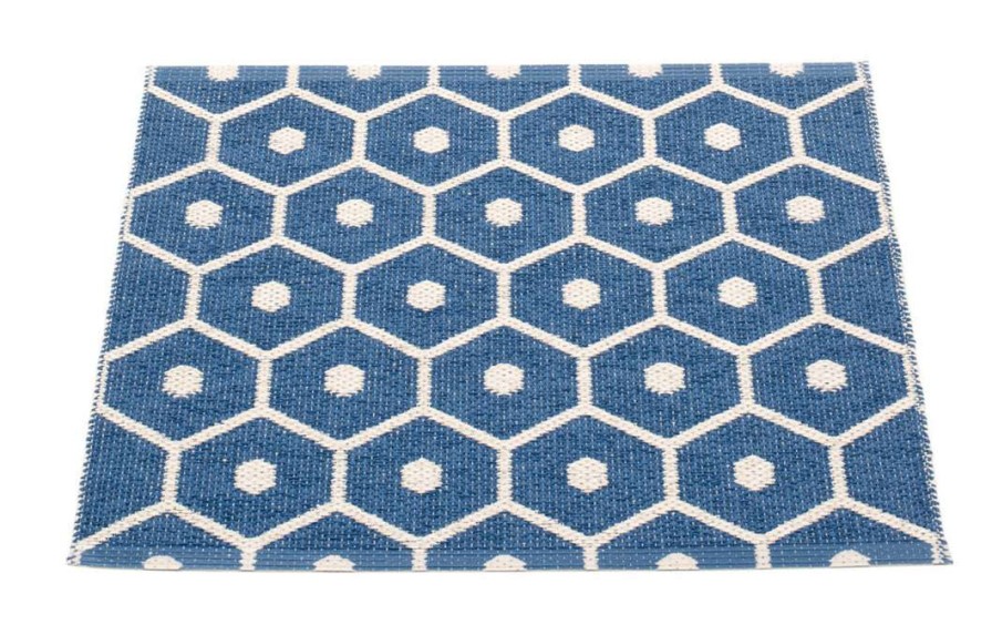 Modern Outdoor * | Pappelina Rugs Honey Denim & Vanilla Runner Rug