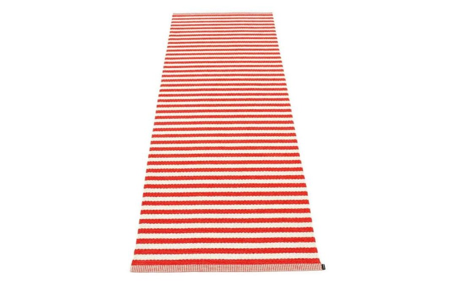 Modern Outdoor * | Pappelina Duo Coral Red & Vanilla Rug