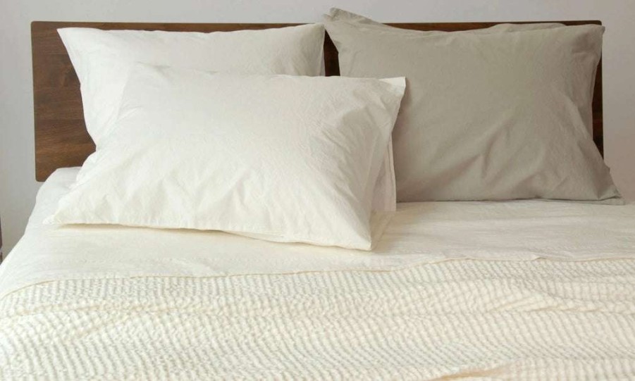 Modern Bedroom * | Area Modern Bedroom Anton Ivory Cotton Pillow Cases (Pair)