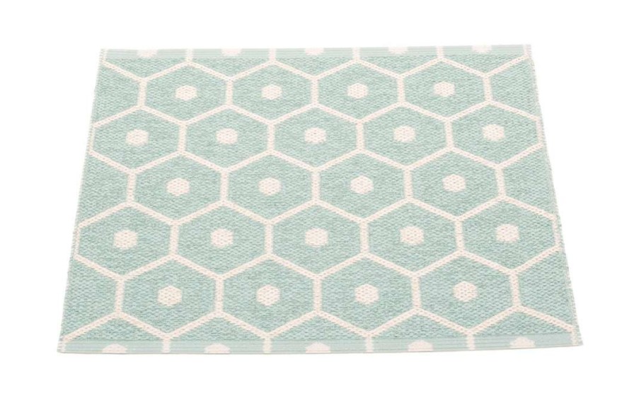 Modern Outdoor * | Pappelina Rugs Honey Pale Turquoise & Vanilla Runner Rug