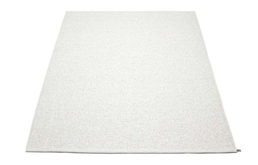 Modern Outdoor * | Pappelina Svea Metallic White & White Rug Rugs