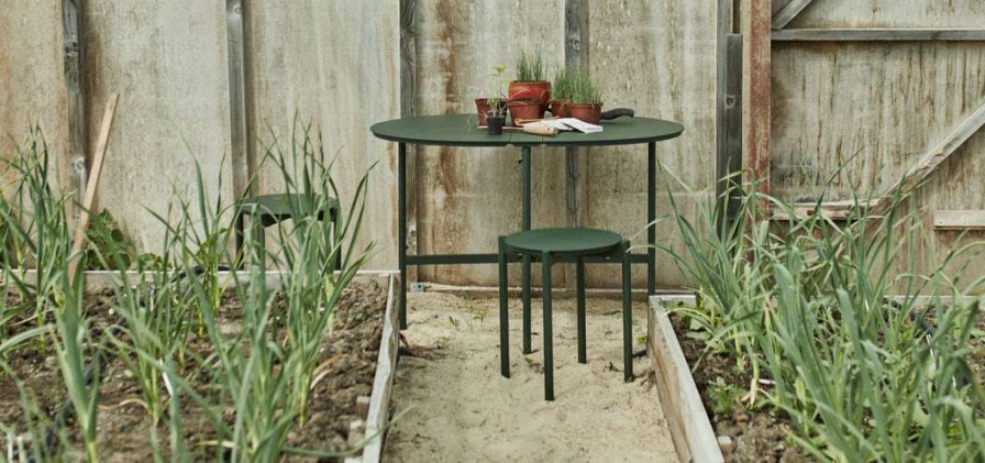 Modern Outdoor * | Skagerak Denmark Picnic Table Dining Anthracite Black Powder Coated Aluminum