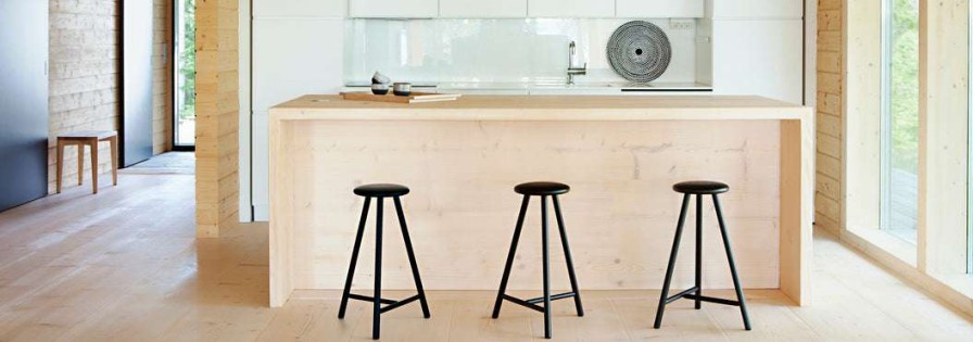 Modern Living * | Nikari Bar & Counter Stools Linea Perch Bar Stool