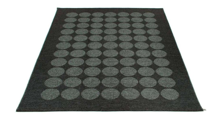 Modern Outdoor * | Pappelina Hugo Metallic Black & Black Rug Rugs