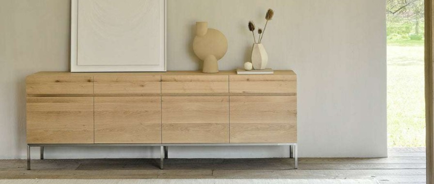 Modern Dining * | Ethnicraft Ligna Oak Sideboard