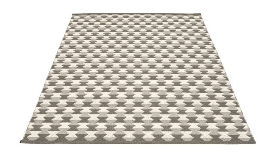 Modern Outdoor * | Pappelina Rugs Dana Warm Grey & Charcoal & Vanilla Rug