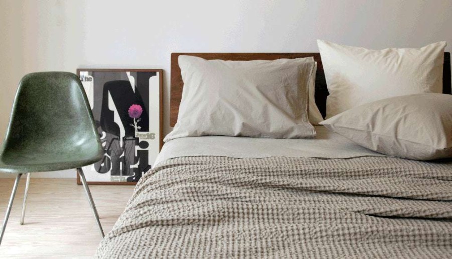 Modern Bedroom * | Area Anton Khaki Cotton Flat Sheet