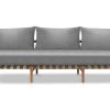 Modern Outdoor * | Harbour Outdoor Pier Teak Three Seater Sofa