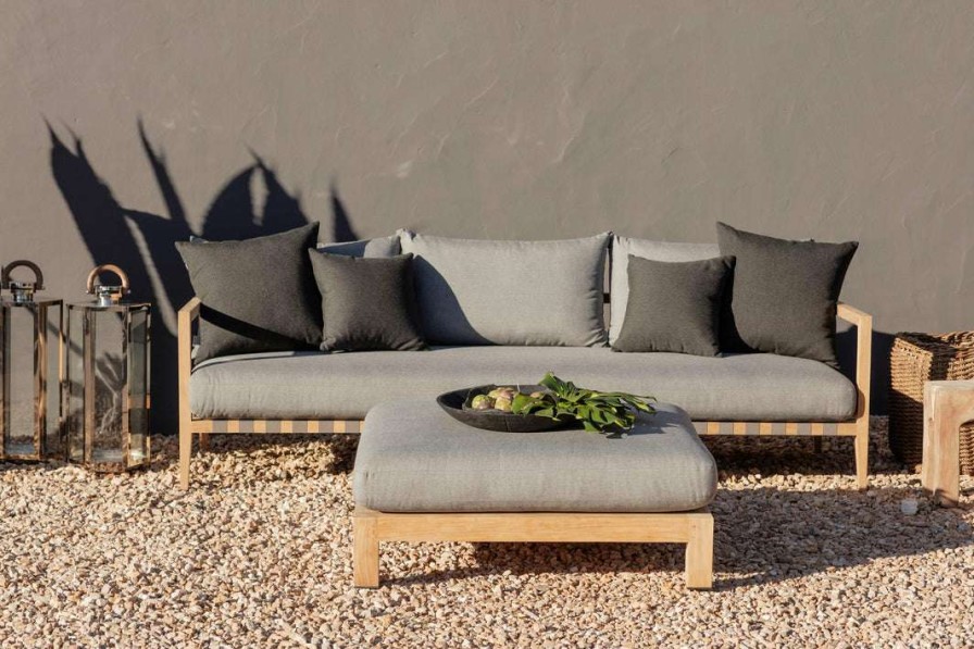 Modern Outdoor * | Harbour Outdoor Pier Teak Three Seater Sofa