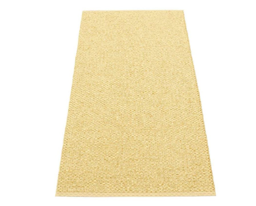 Modern Outdoor * | Pappelina Svea Metallic Gold & Pale Yellow Runner Rug Rugs