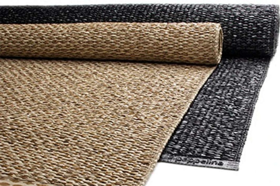 Modern Outdoor * | Pappelina Svea Metallic Black & Black Runner Rug