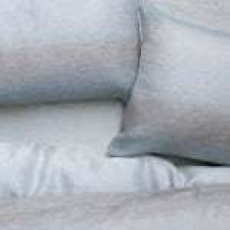 Modern Bedroom * | Area Vivienne Mineral Linen Pillow Cases (Pair) Modern Bedroom