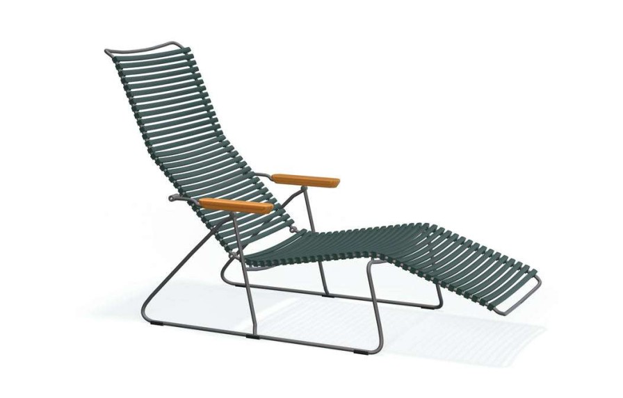 Modern Outdoor * | Houe Click Sunlounger With Bamboo Armrests Sunloungers & Daybeds