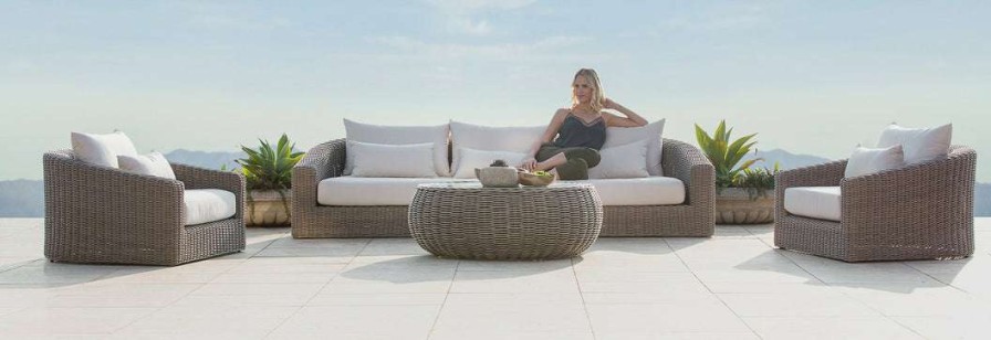 Modern Outdoor * | Harbour Outdoor Barcelona Three Seat Sofa Lounge Seating