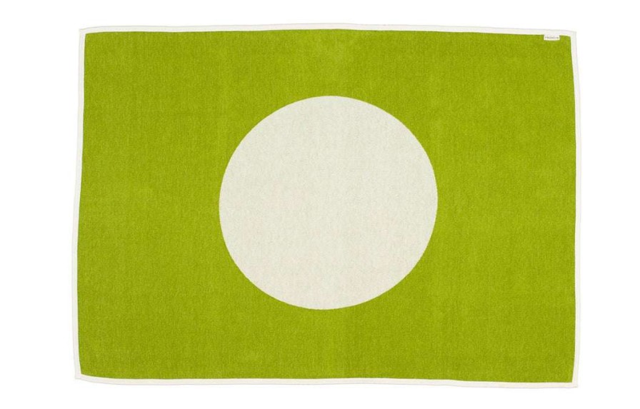 Modern Bedroom * | Pappelina Accent Pillows/Throws Vera Olive & Lime Blanket