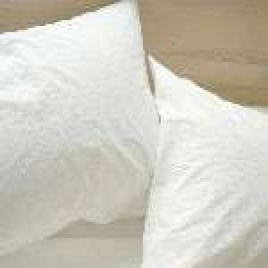 Modern Bedroom * | Area Anton White Cotton Pillow Cases (Pair) Bedding