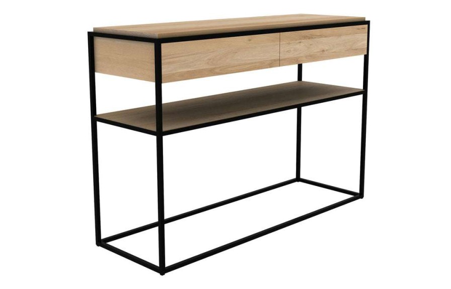 Modern Living * | Ethnicraft Monolit Oak Console Modern Living