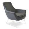 Modern Living * | Sohoconcept Rebecca Wire Sled Base Arm Chair Modern Living