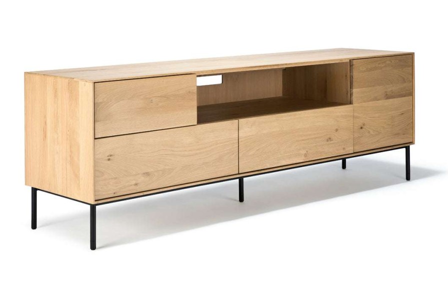 Modern Living * | Ethnicraft Whitebird Oak Tv Cupboard