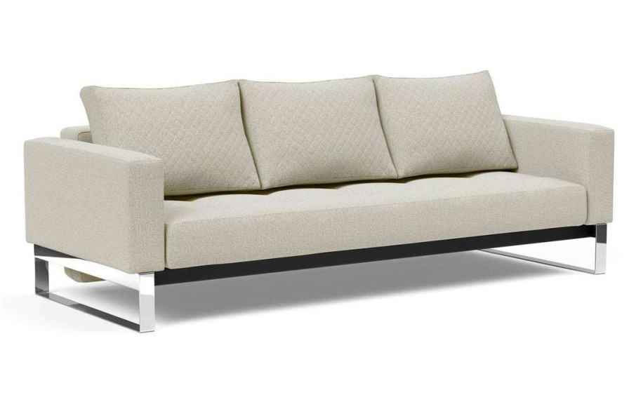 Modern Living * | Innovation Modern Living Cassius Quilt Chrome Sofa Bed