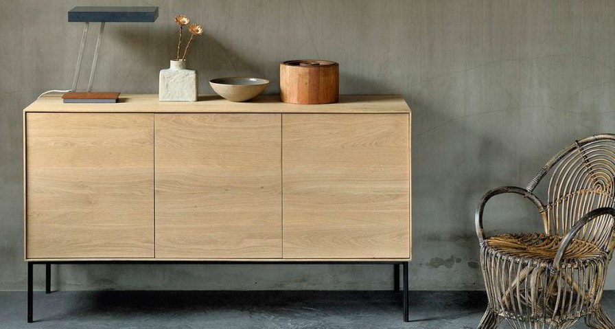 Modern Dining * | Ethnicraft Modern Dining Whitebird Oak Sideboard