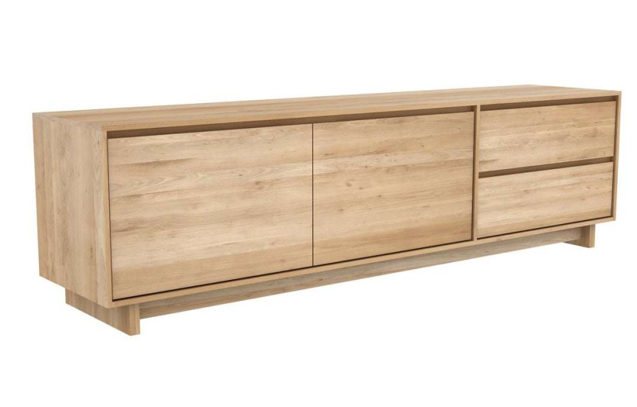 Modern Living * | Ethnicraft Wave Oak Tv Cupboard