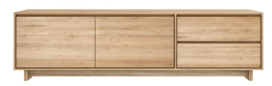 Modern Living * | Ethnicraft Wave Oak Tv Cupboard