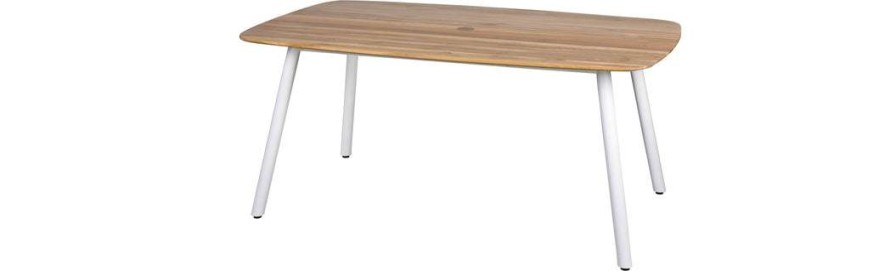 Modern Outdoor * | Mamagreen Lounge Seating Zupy Teak Rectangular Table