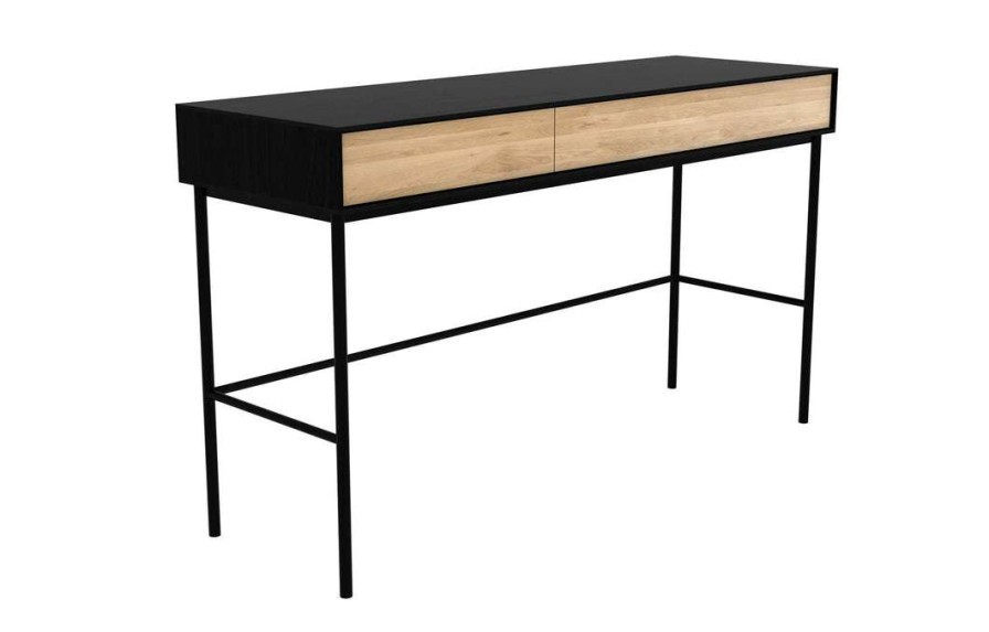 Modern Dining * | Ethnicraft Blackbird Oak Desk 2 Drawers