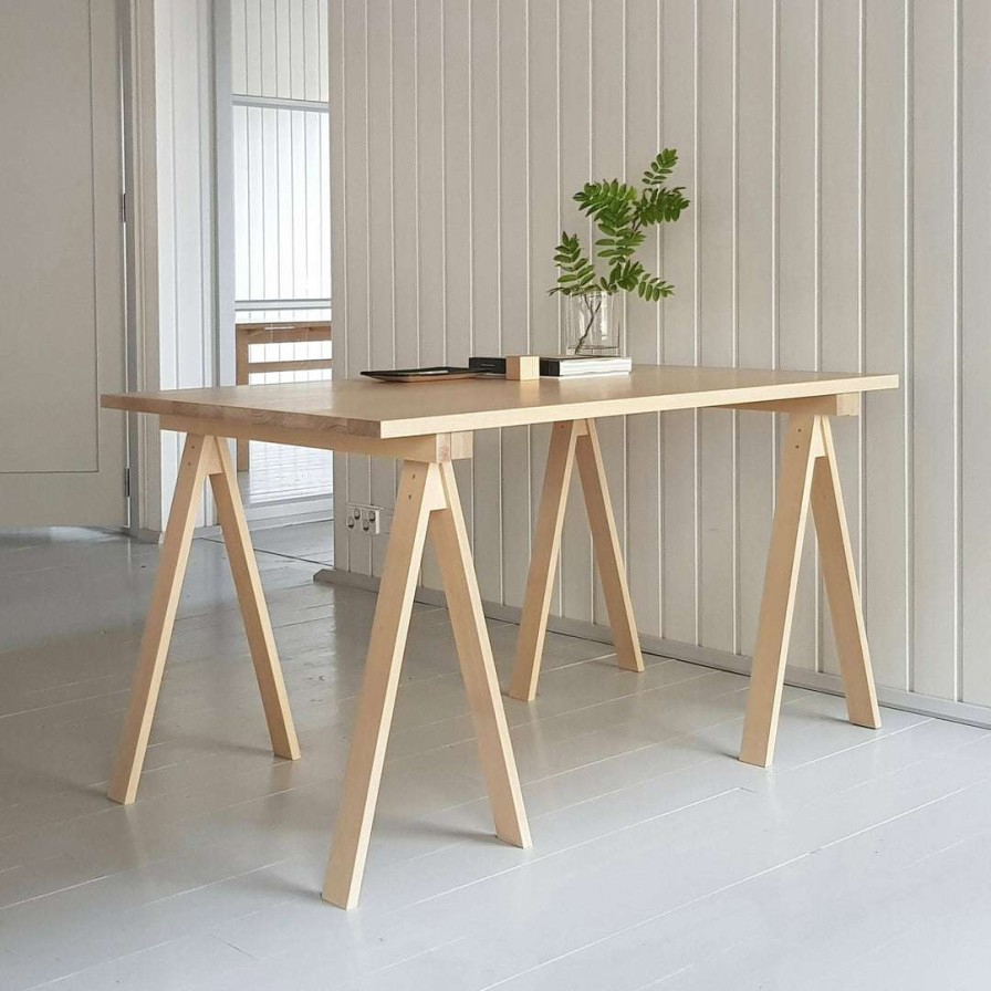 Modern Living * | Nikari Entryway Benches Arkitecture Trestle Leg Pair