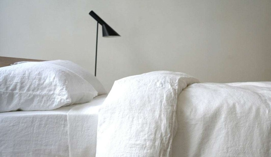 Modern Bedroom * | Area Modern Bedroom Anton White Cotton Flat Sheet