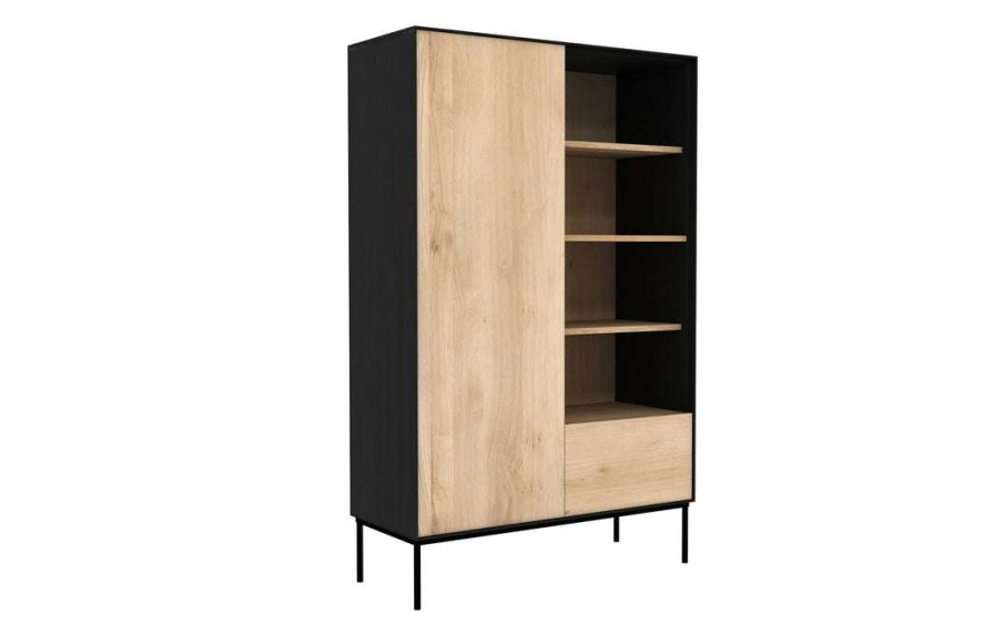 Modern Dining * | Ethnicraft Blackbird Oak Storage Cupboard Modern Dining