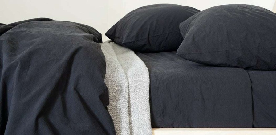 Modern Bedroom * | Area Anton Anthracite Cotton Duvet Cover Modern Bedroom