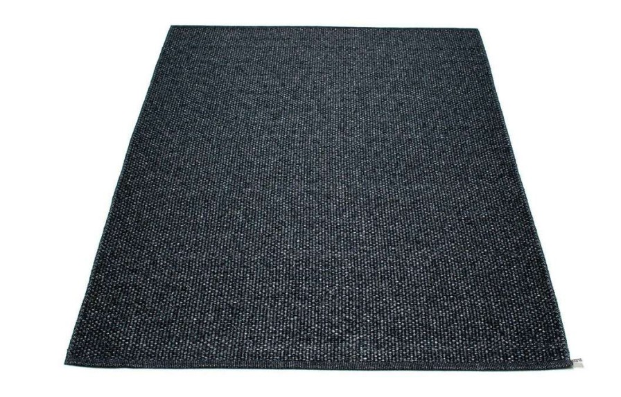 Modern Outdoor * | Pappelina Rugs Svea Metallic Black & Black Rug