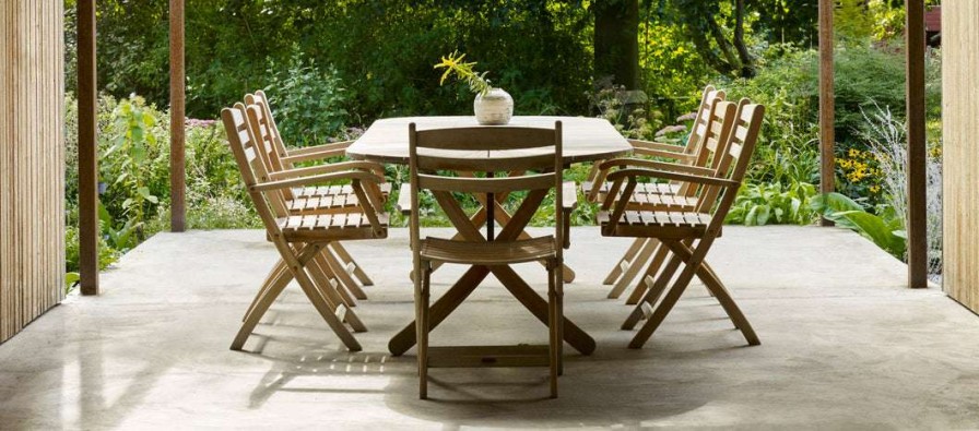 Modern Outdoor * | Skagerak Denmark Selandia Teak Armchair Dining