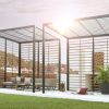 Modern Outdoor * | Mamagreen Sombrero Aluminum Square Canopy With Aluminum Roof And 2 Walls