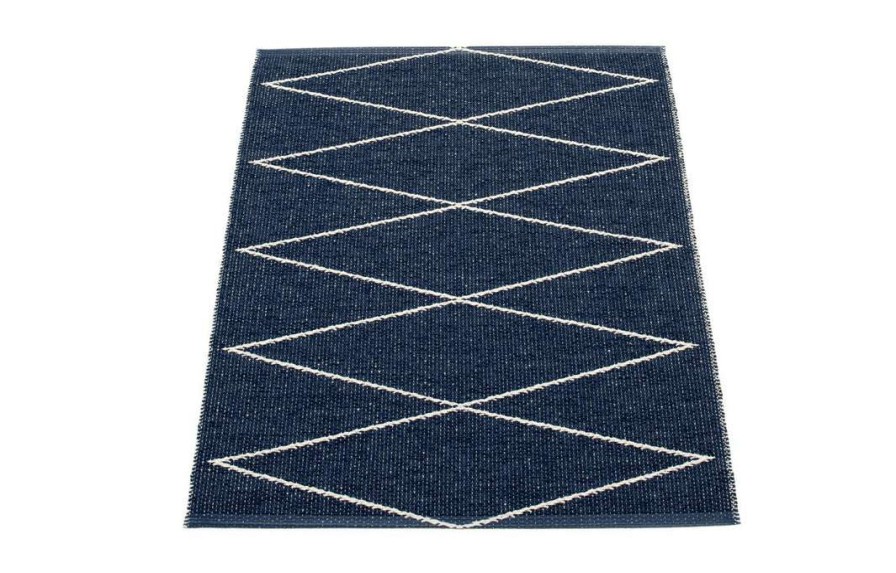 Modern Outdoor * | Pappelina Rugs Max Dark Blue Runner Rug