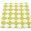 Modern Outdoor * | Pappelina Rugs Marre Lime & Vanilla With Turquoise Stripe Runner Rug