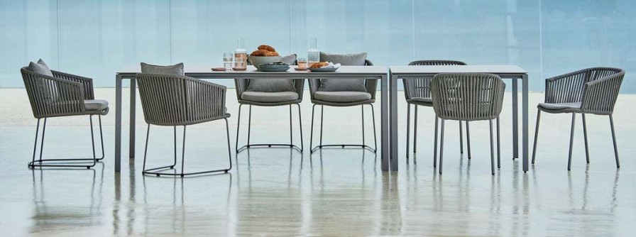 Modern Outdoor * | Cane-Line Pure 78.8 Aluminum Rectangular Dining Table