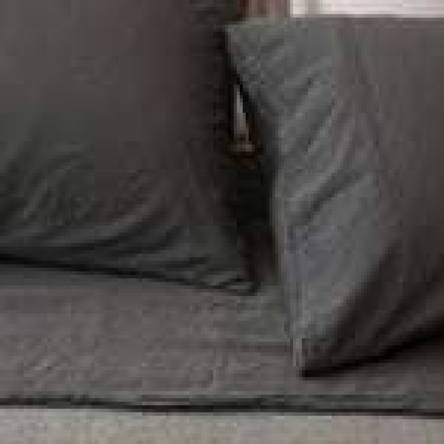 Modern Bedroom * | Area Bedding Perla Slate Pillow Cases (Pair)